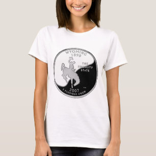 Faux Wyoming State Quarter T-Shirt