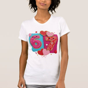 Faux Yarn 6th Birthday PNG Cute Latch Hook T-Shirt