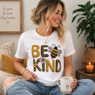 Faux Yarn Be Kind with Honey Bee Tri-Blend Shirt