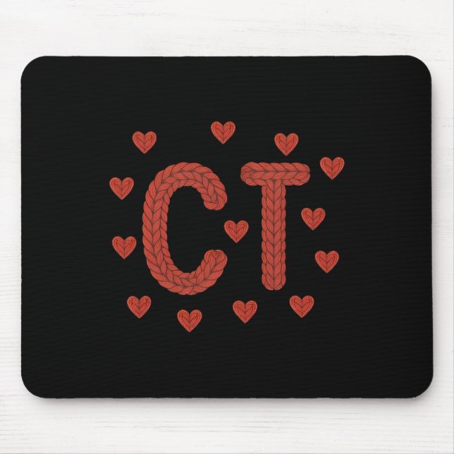 Faux Yarn Crochet Ct Tech Ct Technologist Cat Scan Mouse Mat (Front)