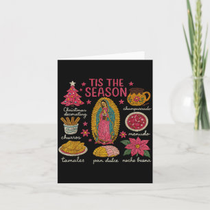 Faux Yarn Crochet Tis The Season Mexican Christmas Card