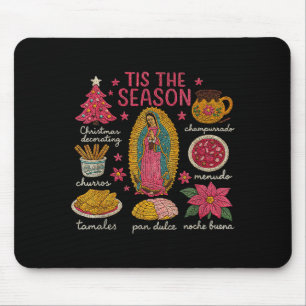 Faux Yarn Crochet Tis The Season Mexican Christmas Mouse Mat