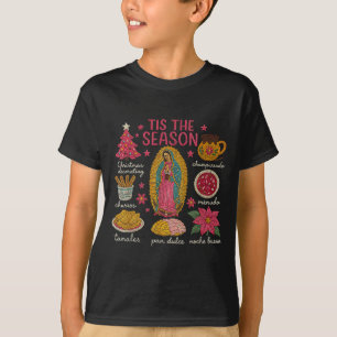 Faux Yarn Crochet Tis The Season Mexican Christmas T-Shirt