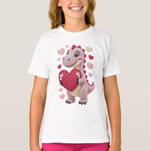 Faux Yarn Dino Valentine Tee