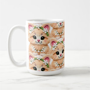 Faux Yarn Notch-Hook Christmas Cat – Cozy Holiday  Coffee Mug