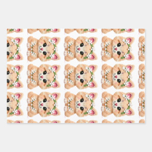 Faux Yarn Notch-Hook Christmas Cat – Cozy Holiday Wrapping Paper Sheet