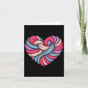 Faux Yarn Valentine Adoration Card
