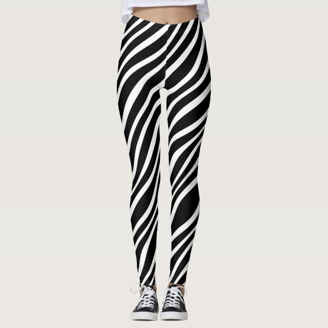 FAUX ZEBRA BOLD ANIMAL PRINT LEGGINGS (Front)
