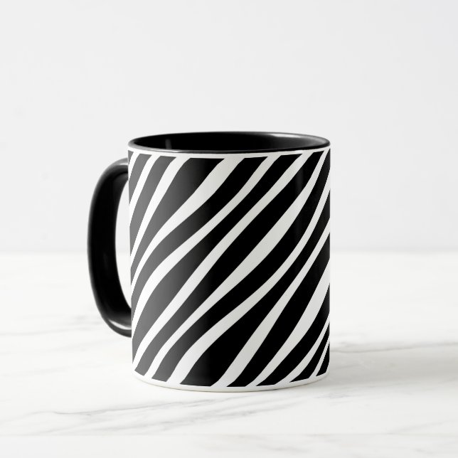 FAUX ZEBRA STRIPE BOLD PRINT MUG (Front Left)