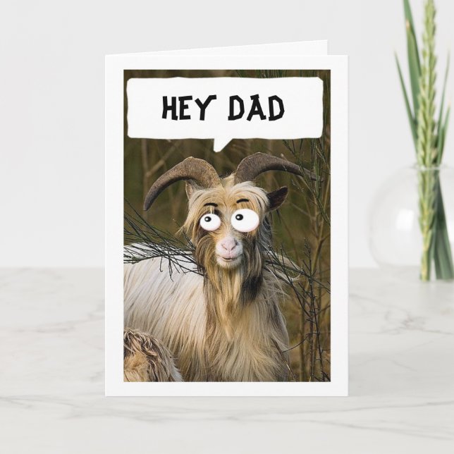 FAV CHILD SENDS YOU GOOFY GOAT FATHER'S DAY CARD (Front)