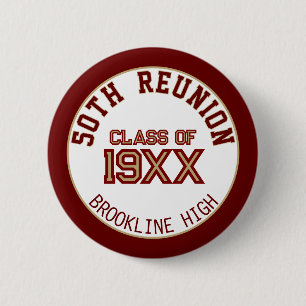 FAVOR! FUN 50th class reunion button