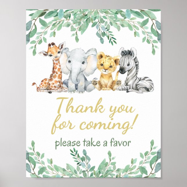 Favor Table sign for baby shower (Front)
