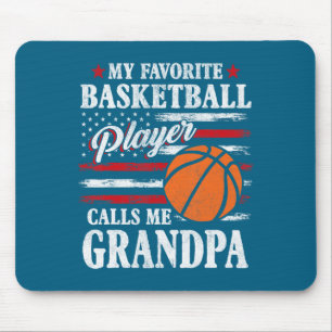 Favorite basketball player calls grandpa usa t mouse mat