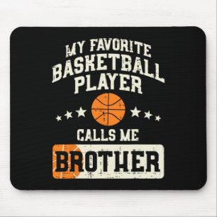 Favorite Bysketbyll Player Brother Family Byller B Mouse Mat