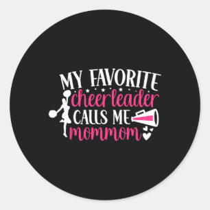 Favorite Cheerleader Calls Me Mommom Cheer Mommom Classic Round Sticker