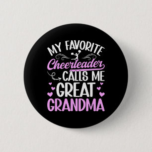 Favorite Cheerleader Great Grandma Cheer Great Gra 6 Cm Round Badge
