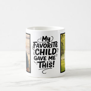 Favorite Child Gave Me This Two Photo Brush Script Coffee Mug