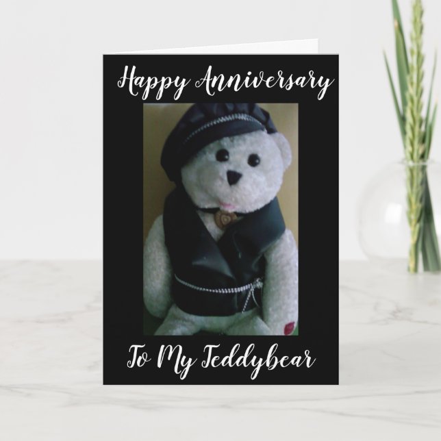 **FAVORITE CUDDLER & TEDDYBEAR** HAPPY ANNIVERSARY CARD (Front)