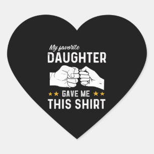 Favorite Daughter Fathers Day Heart Sticker