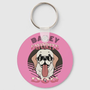 Favorite dog, funny cute dog mom/dad Personalize Key Ring