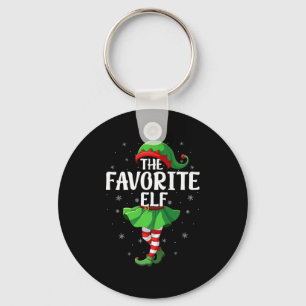 Favorite Elf Christmas Girls Women Elf Squad Xmas Key Ring