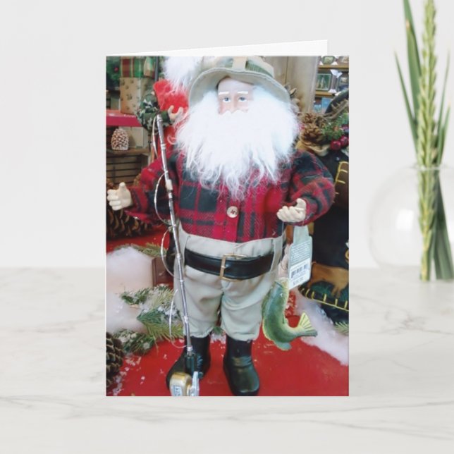 FAVORITE FISHERMAN AT CHRISTMAS HOLIDAY CARD (Front)