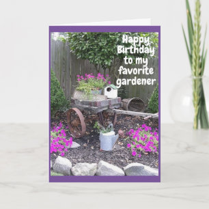 *FAVORITE GARDENER'S* BIRTHDAY WISH CARD