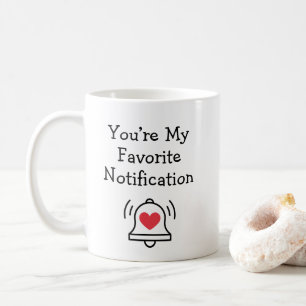 Favorite Notification Modern Bell Black & Red Coffee Mug