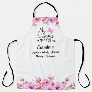 Favorite People Call Me Grandma   Grandkids Name Apron