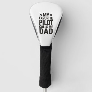 Favorite Pilot Calls Me Dad Vintage Airplane Shirt Golf Head Cover