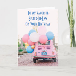 FAVORITE SISTER-IN-LAW ON YOUR BIRTHDAY CARD