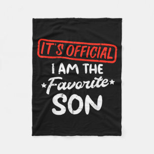 Favorite Son Funny Family Men Boys Kids Youth Teen Fleece Blanket