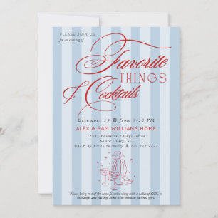 Favorite Things & Cocktails Holiday Gift Exchange Invitation