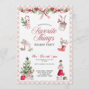 Favorite Things Festive Party Invitation