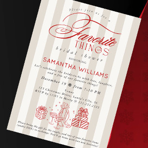 Favorite Things Gift Exchange Bridal Shower Brunch Invitation