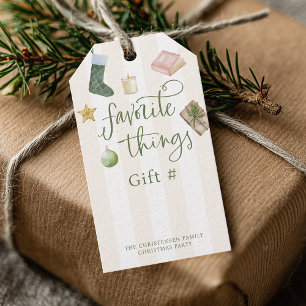 Favorite Things Gift Exchange Gift Tags