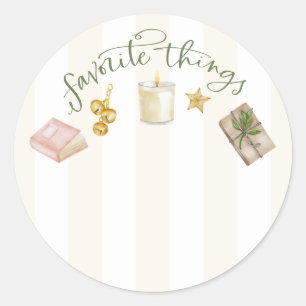 Favorite Things Gift Exchange Stickers