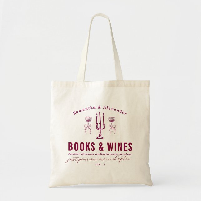 Favorite Things Holiday Book & Wine Club Party  Tote Bag (Front)