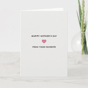 Favorites Sweet Mothers Day Card