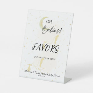 FAVORS Baby Shower Pedestal Sign