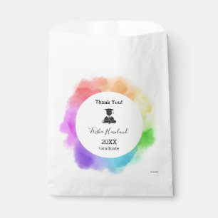 Favour Bag Graduation Watercolor Look HAMbyWG