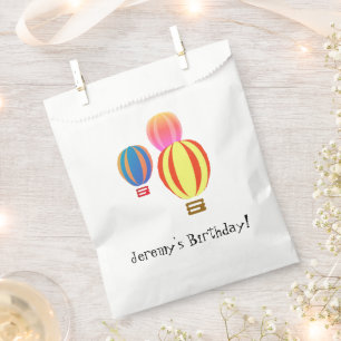 Favour Bag - Hot Air Balloons with Text