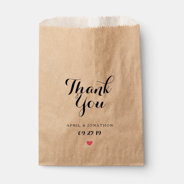 Favour Bag - Thank You (Front)