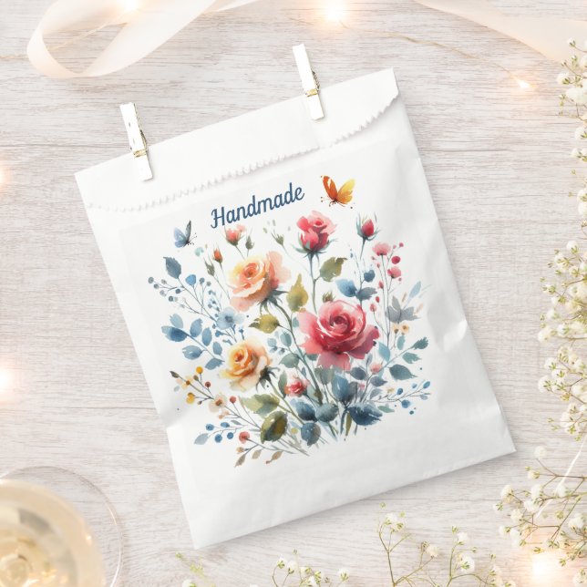 Favour Bag Watercolor Flowers (Clipped)