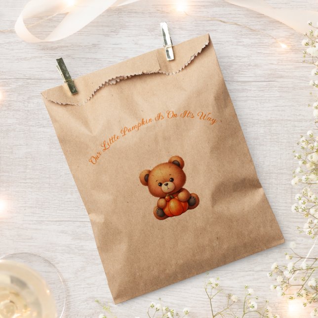 Favour Bags- Autumn Baby Shower Favour Bags 50pcs (Clipped)