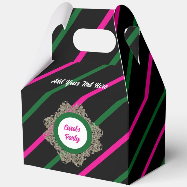 Favour Box 5 Black(Pink Green) RFPMDesigns©️2024 (Front)