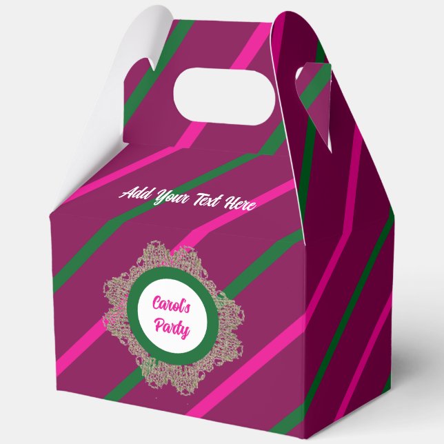 Favour Box 5 Plumb(Pink Green) RFPMDesigns©️2024 (Front)