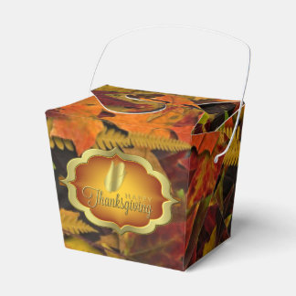 Favour Box - Autumn Leaves Happy Thanksgiving