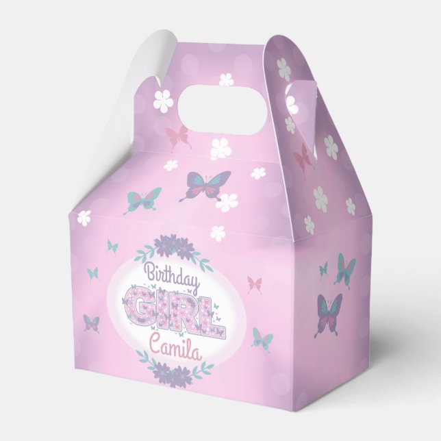 Favour Box butterfly  birthday girl (Front Side)