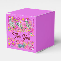 Favour Box Cube (Pink Flower Mix) RFPMDesigns©️202